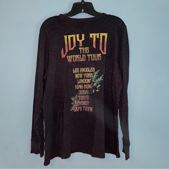 Torrid Super Soft Slub Jersey Long Sleeve Skull Print Joy to the World Tour Top - Picture 6 of 6